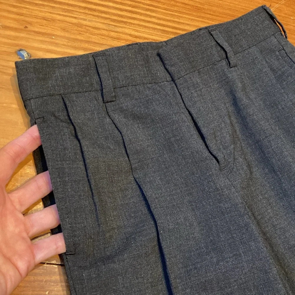 BROOKS BROTHERS Fleece 6 Boys Brooksease Gray 100% Wool Dress Pants Pleat Front